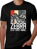 Zebra Spirit Animal Graphic T-Shirt