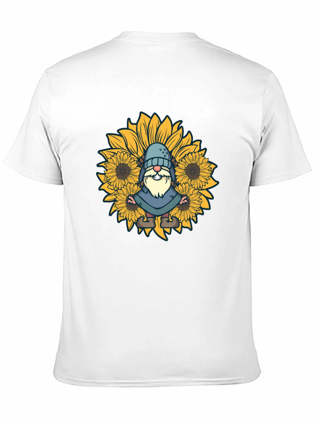 Sunflower Gnome Black T-Shirt