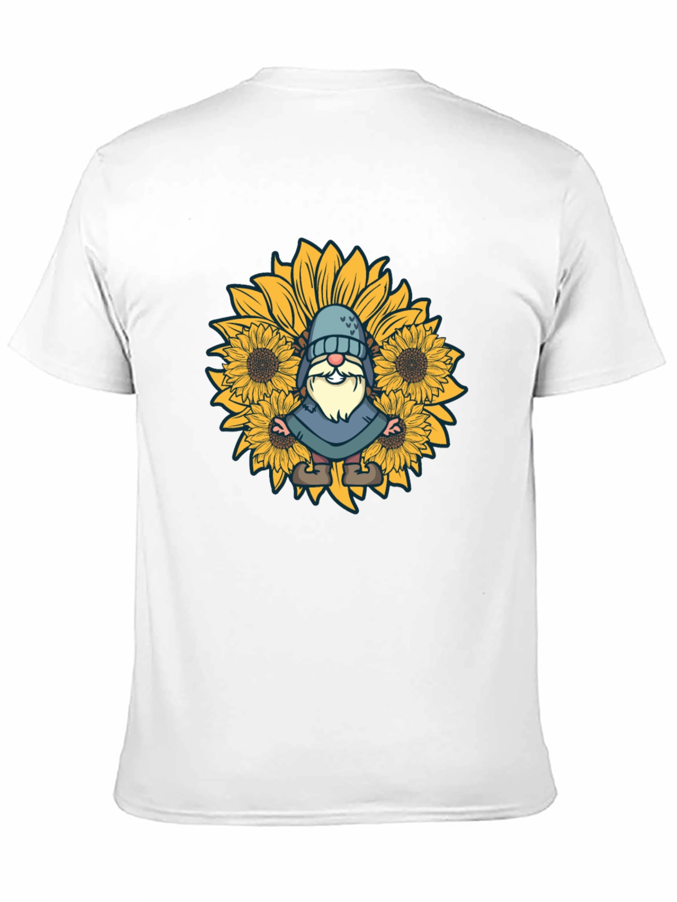 Sunflower Gnome Black T-Shirt
