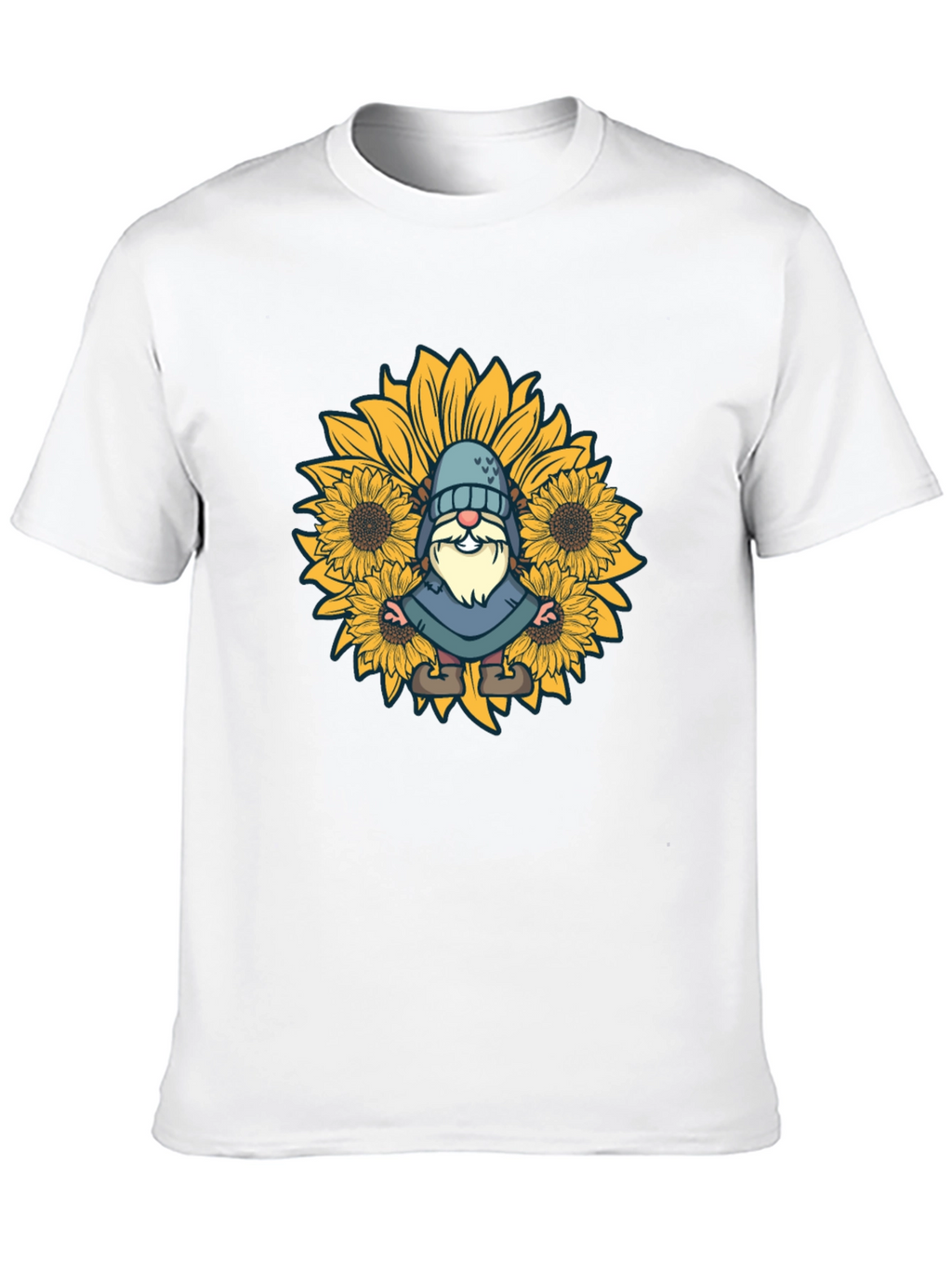 Sunflower Gnome Black T-Shirt