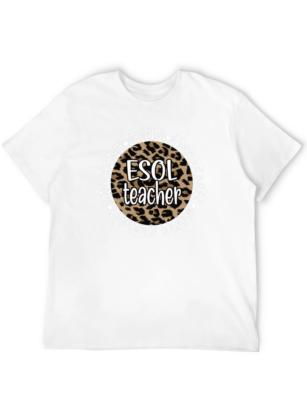 ESOL Teacher Leopard Print T-Shirt