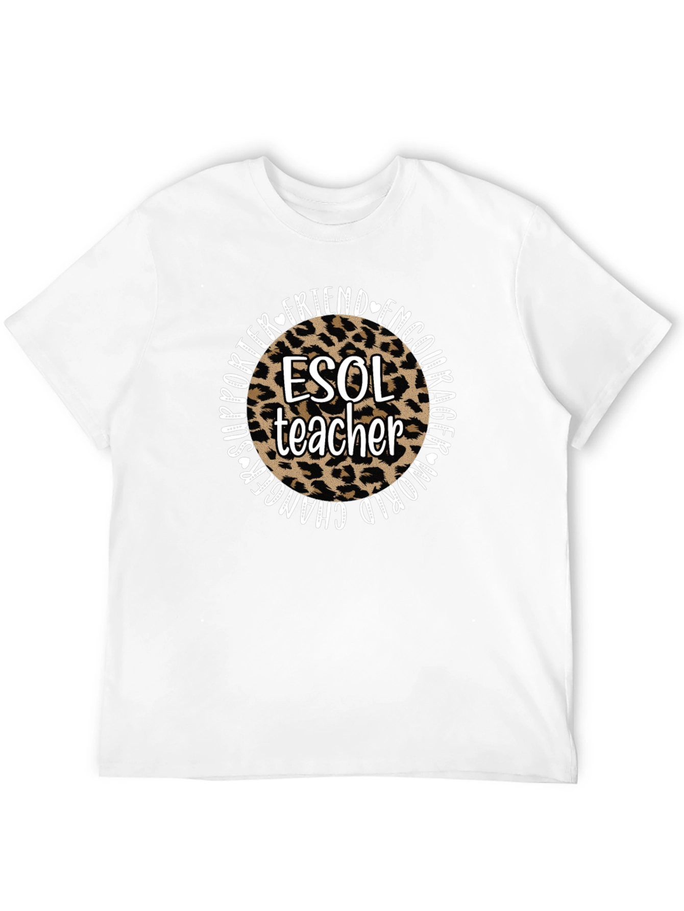 ESOL Teacher Leopard Print T-Shirt