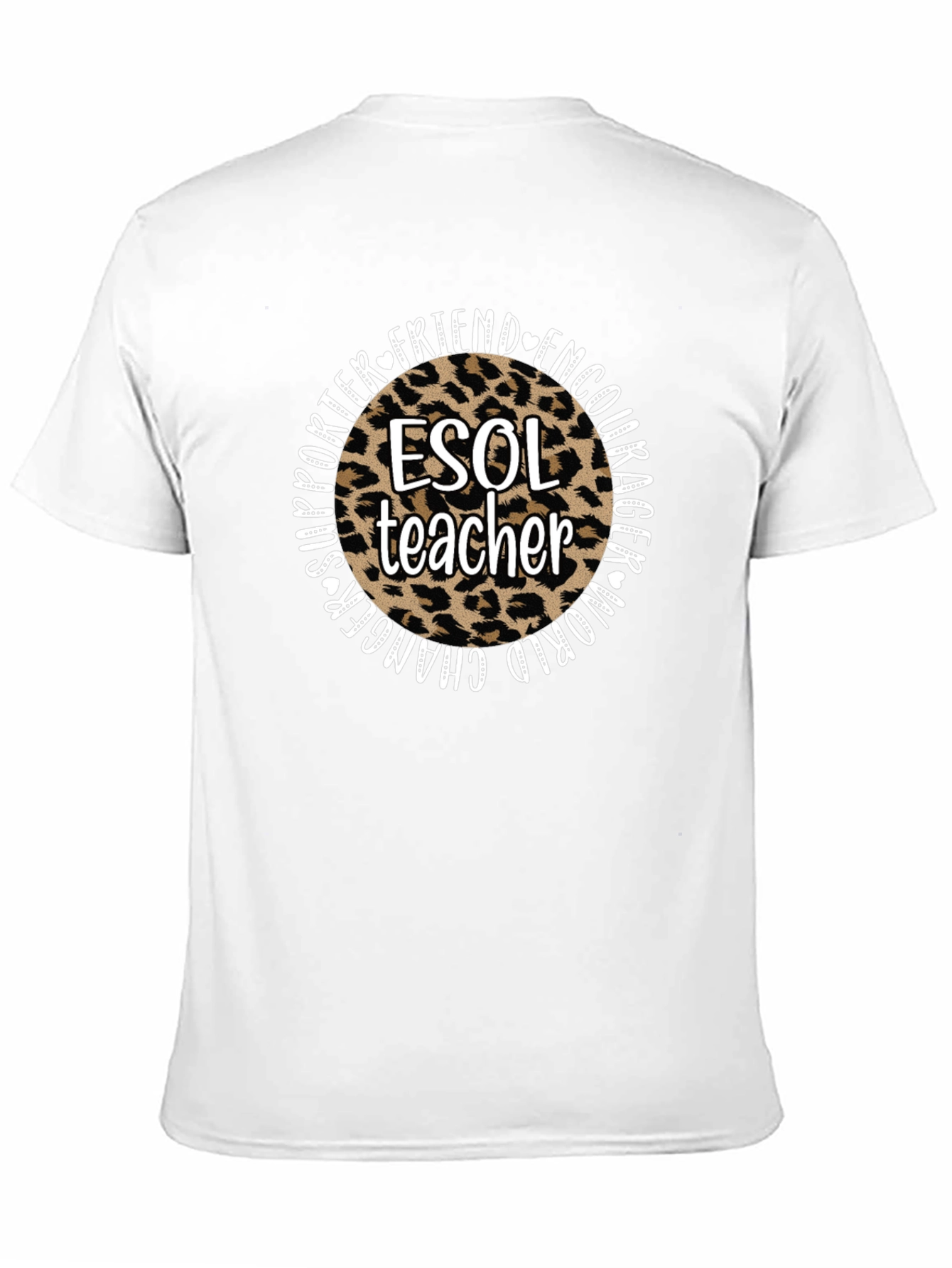 ESOL Teacher Leopard Print T-Shirt