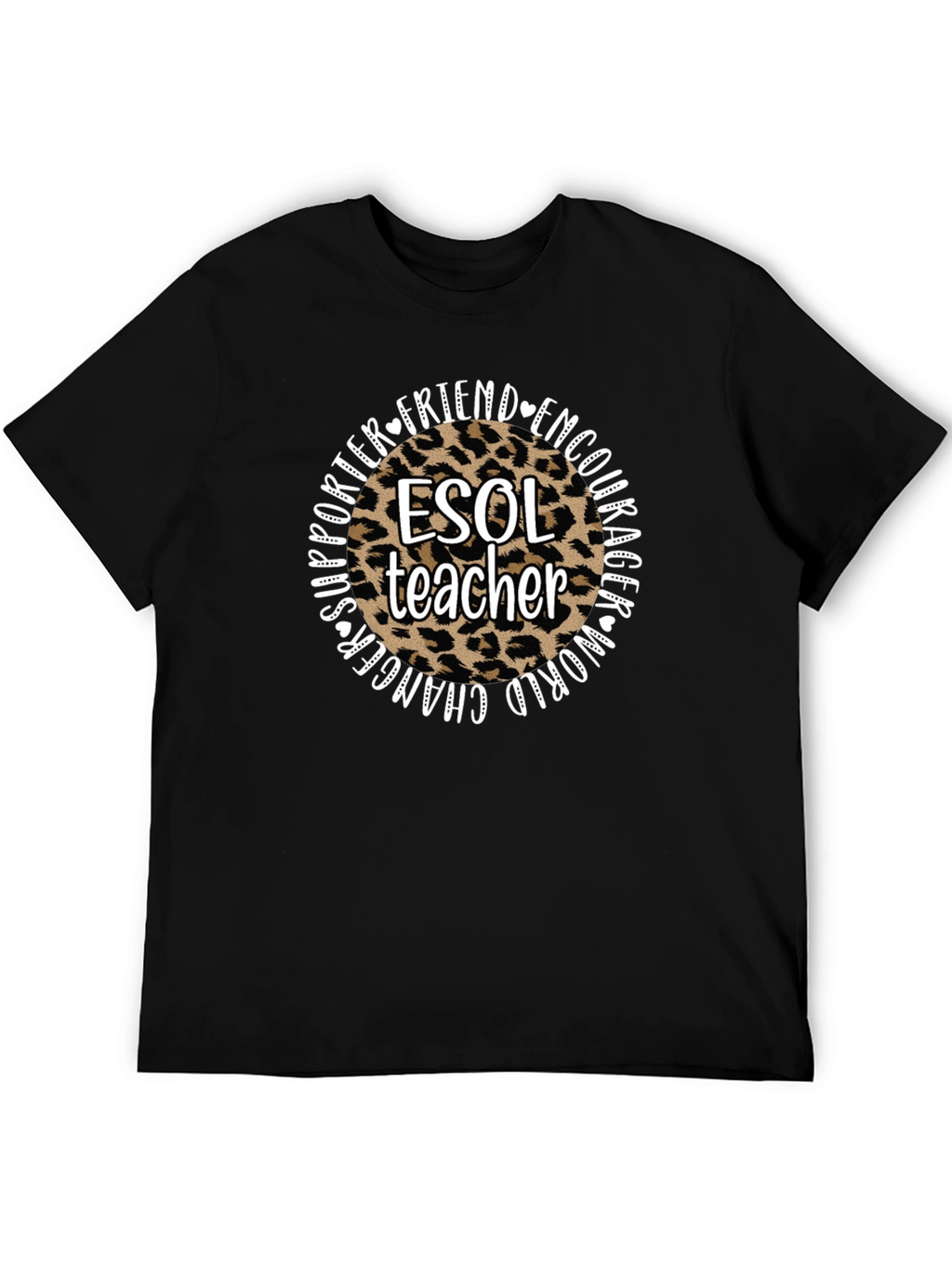 ESOL Teacher Leopard Print T-Shirt