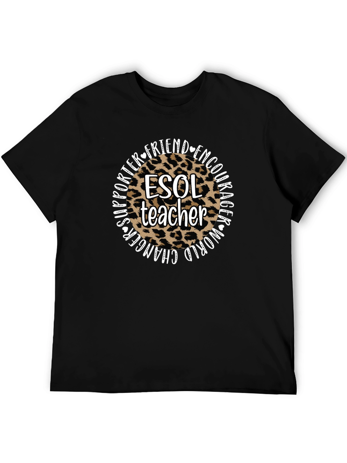 ESOL Teacher Leopard Print T-Shirt