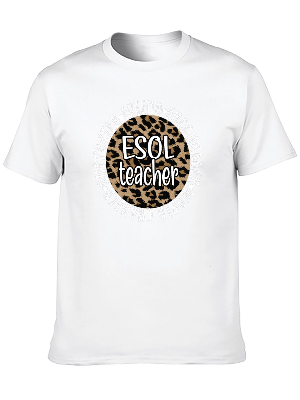 ESOL Teacher Leopard Print T-Shirt