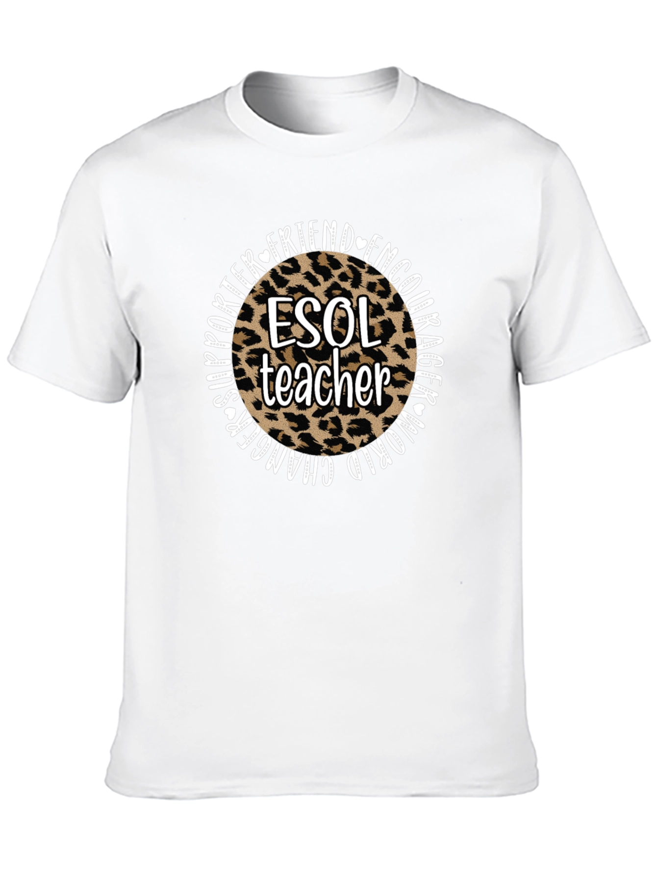 ESOL Teacher Leopard Print T-Shirt