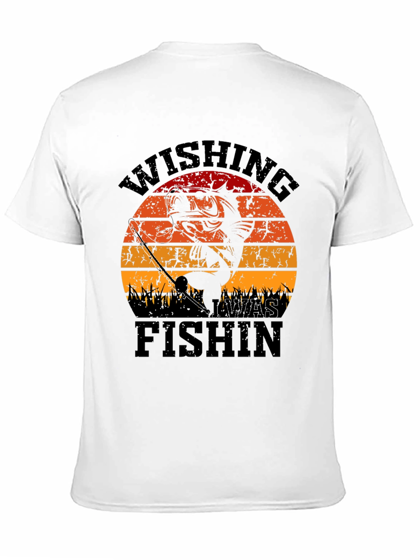 Wishing I Was Fishin T-Shirt - Fisherman Gift