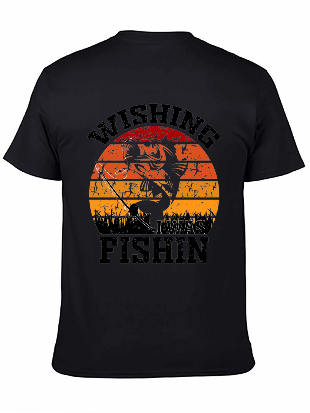 Wishing I Was Fishin T-Shirt - Fisherman Gift