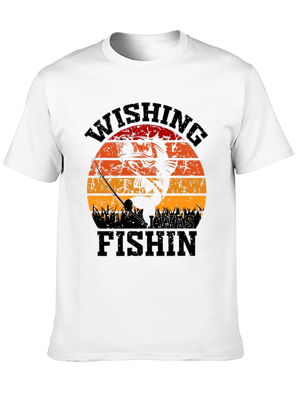 Wishing I Was Fishin T-Shirt - Fisherman Gift