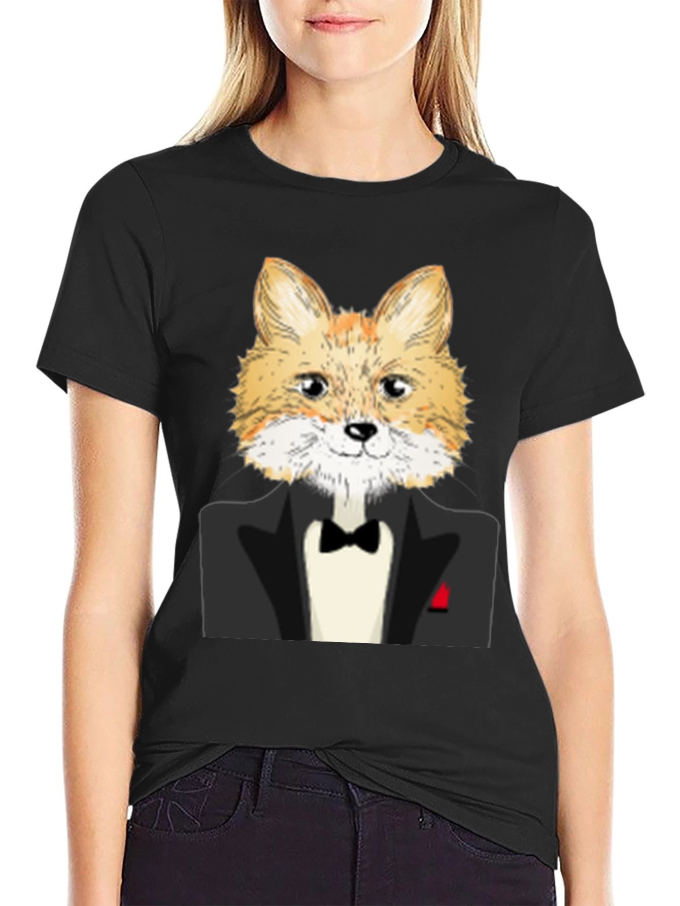 Fox in Tuxedo Graphic T-Shirt - Stylish & Unique Design