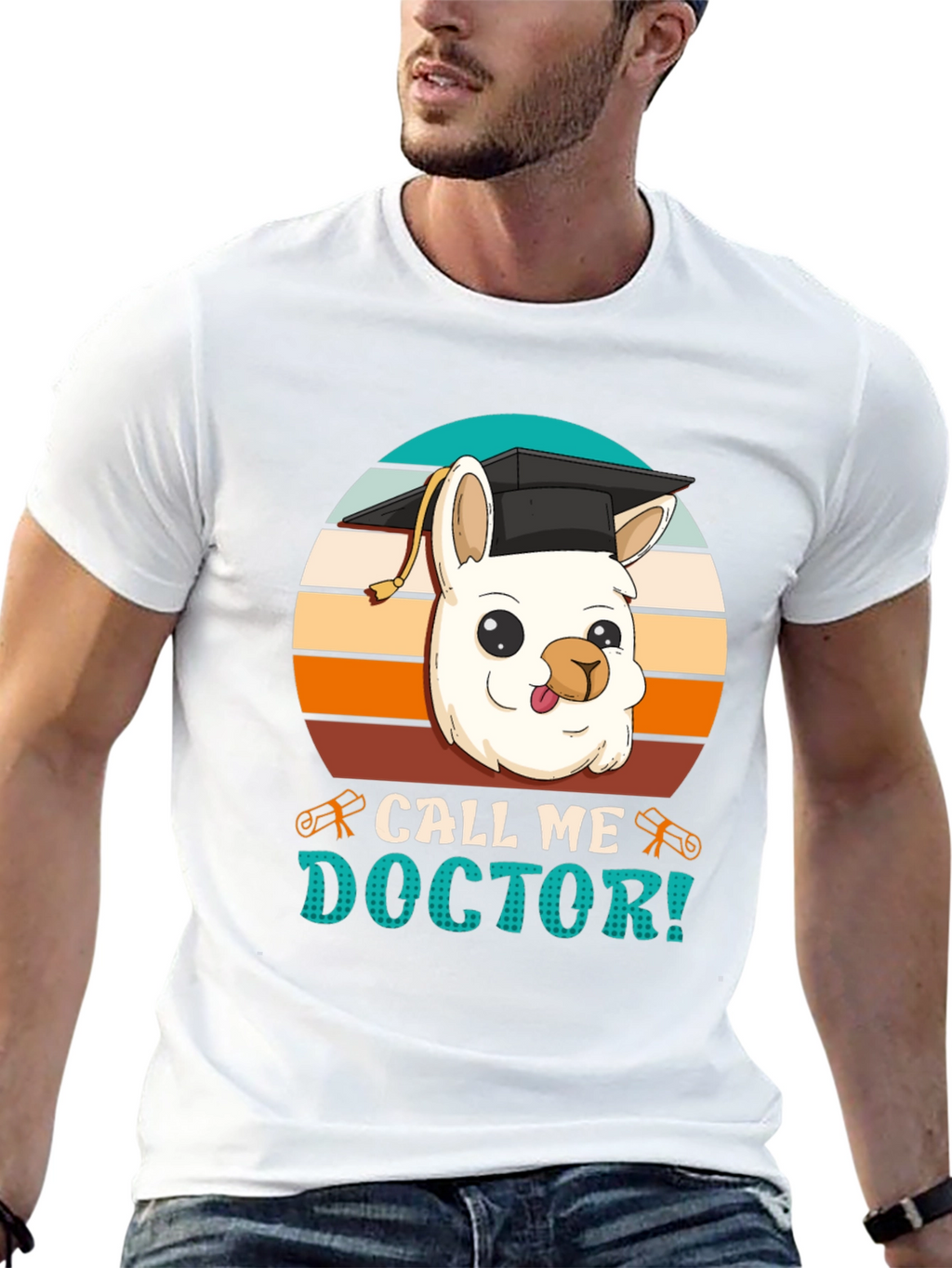 Doctor Llama Graphic T-Shirt
