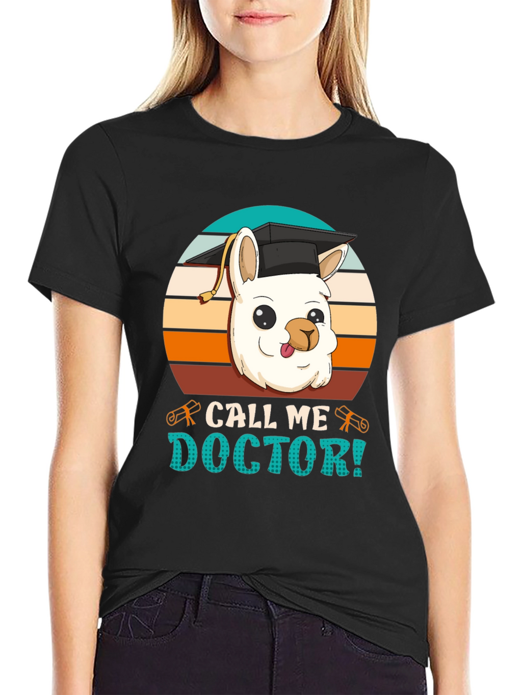 Doctor Llama Graphic T-Shirt