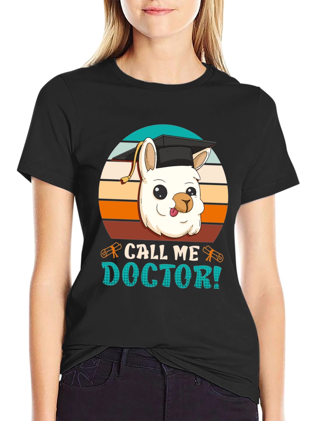 Doctor Llama Graphic T-Shirt