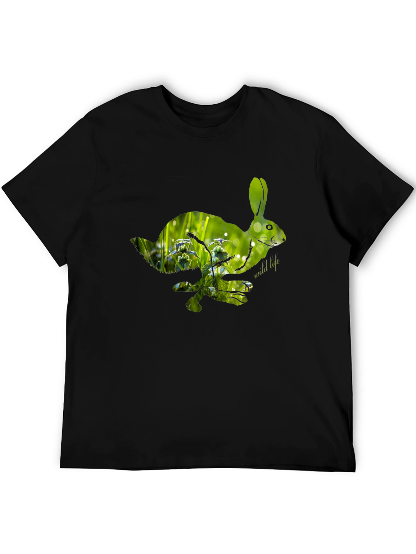 Nature Rabbit Graphic Tee - Wildlife Lovers Shirt