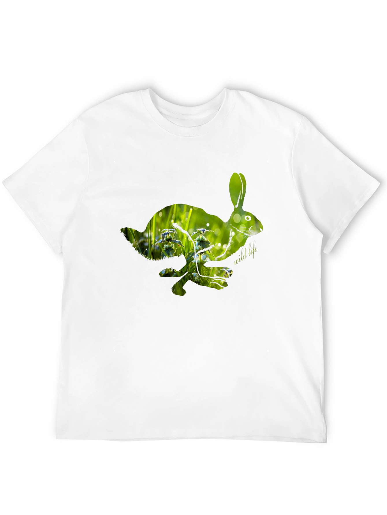 Nature Rabbit Graphic Tee - Wildlife Lovers Shirt
