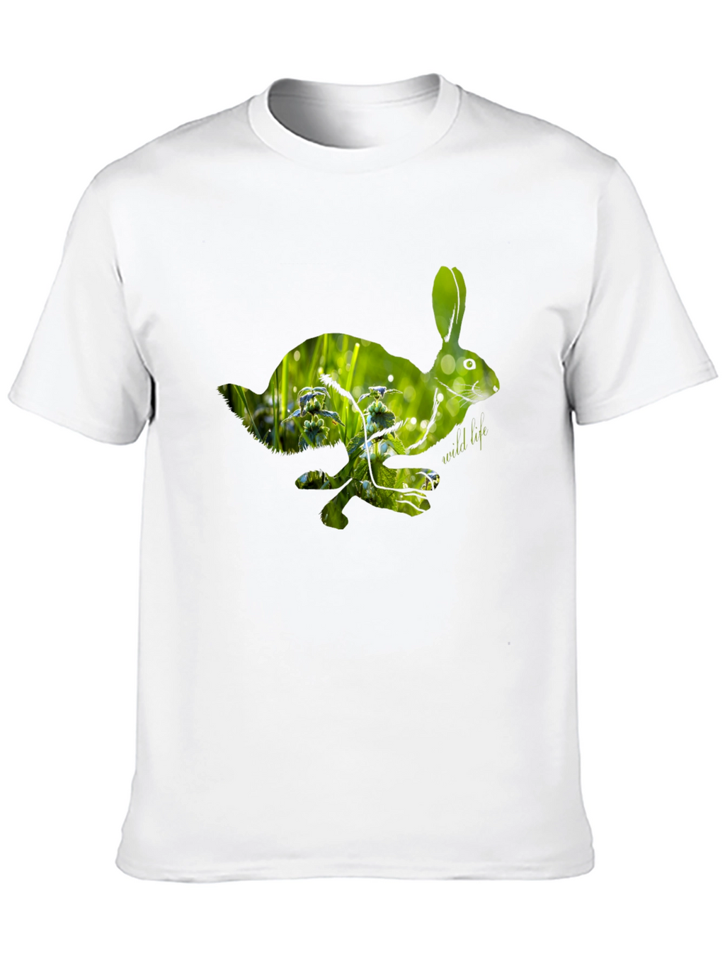 Nature Rabbit Graphic Tee - Wildlife Lovers Shirt