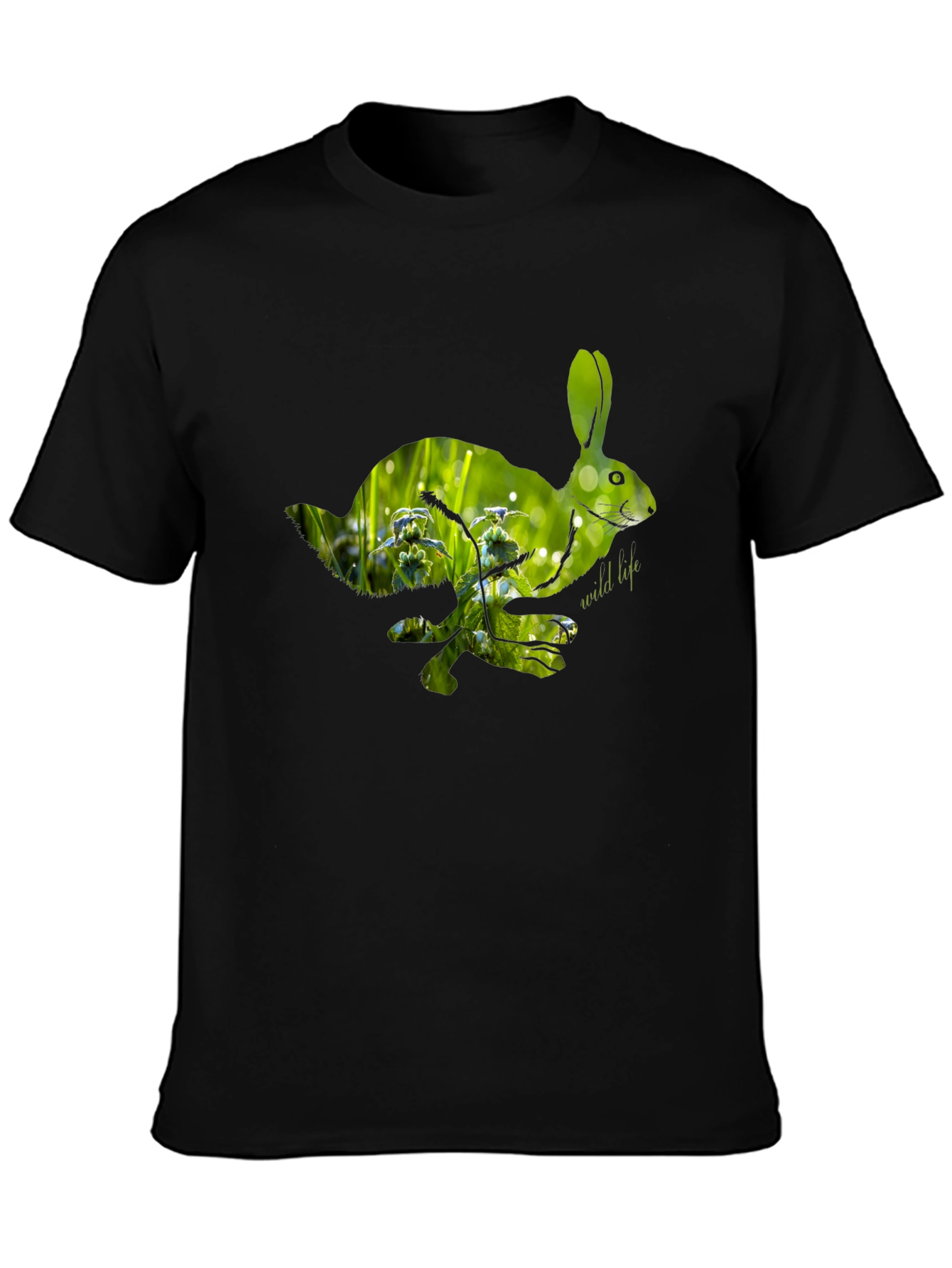 Nature Rabbit Graphic Tee - Wildlife Lovers Shirt