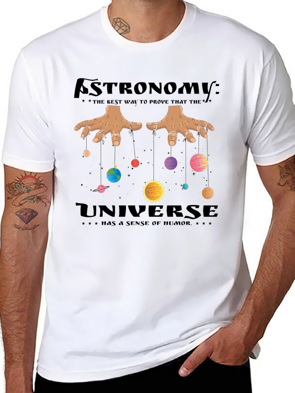 Astronomy Universe Humor Black T-Shirt
