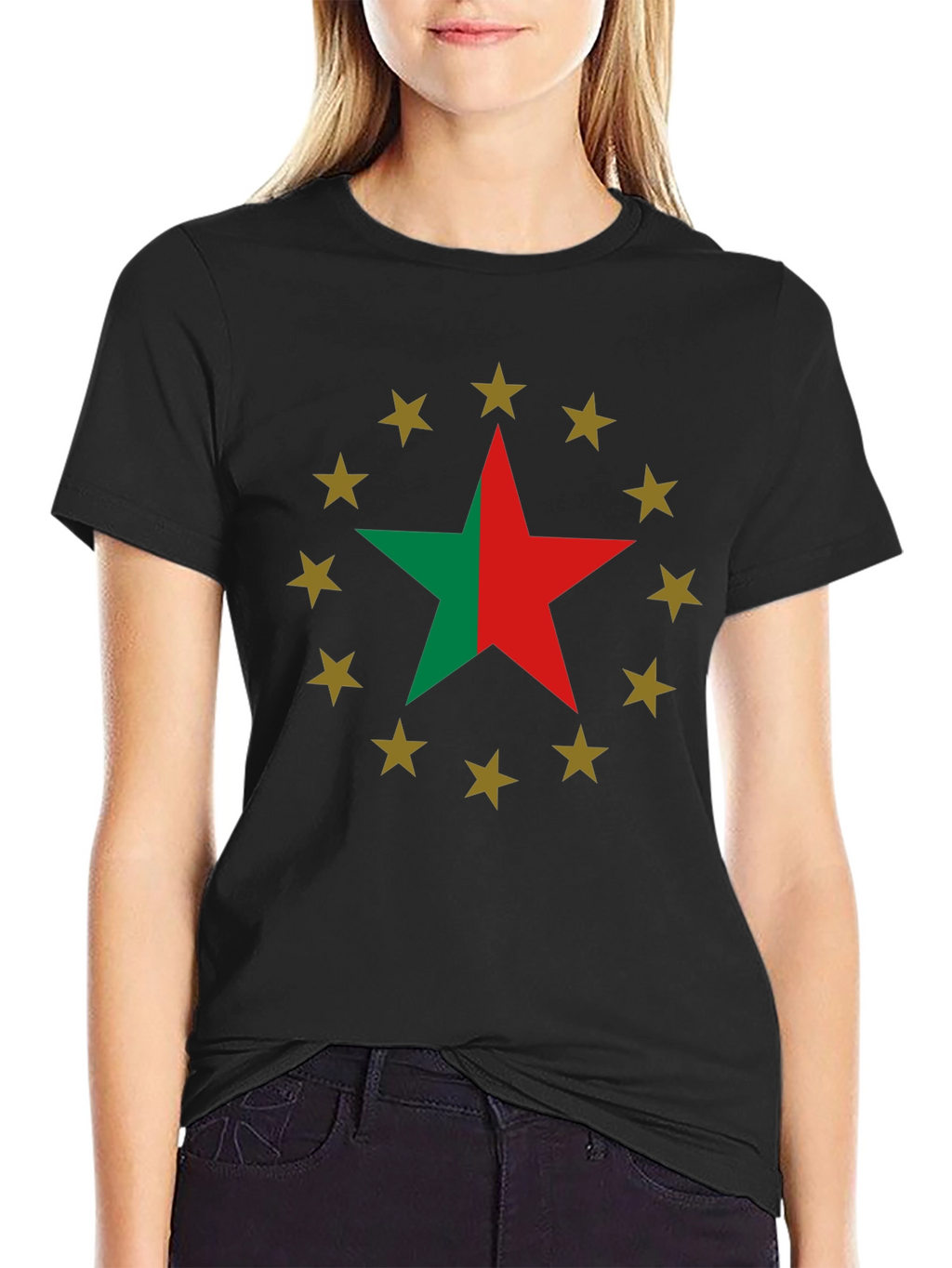 Star Circle Graphic T-Shirt