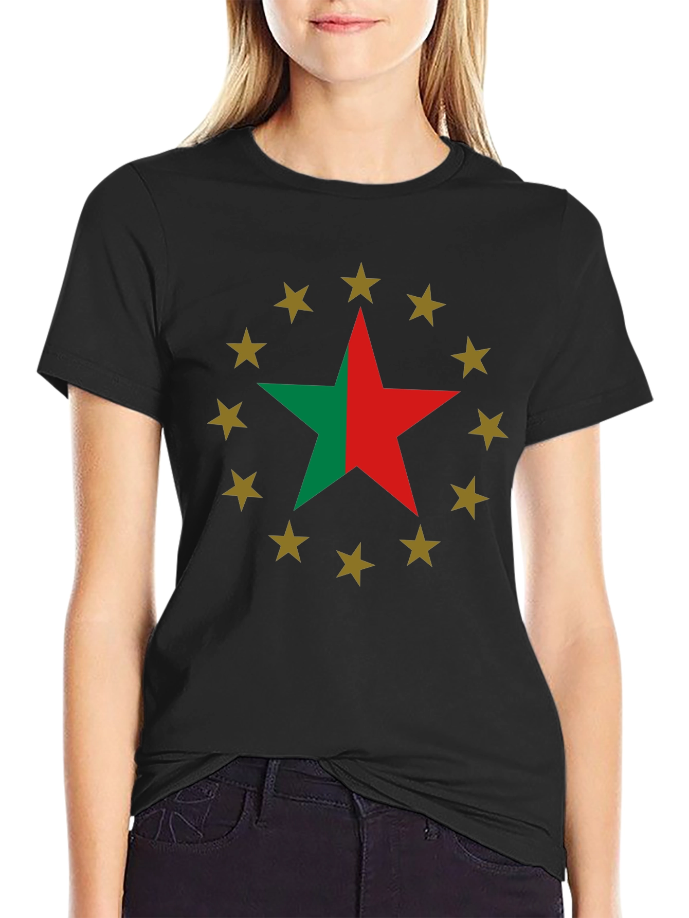 Star Circle Graphic T-Shirt