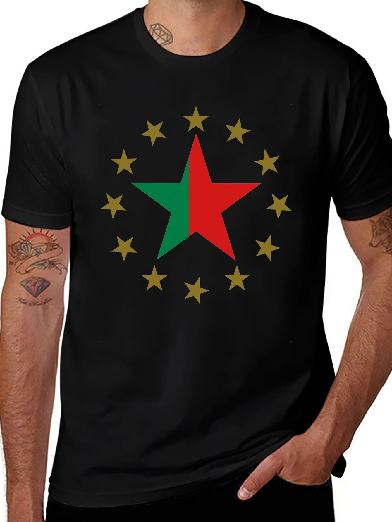 Star Circle Graphic T-Shirt