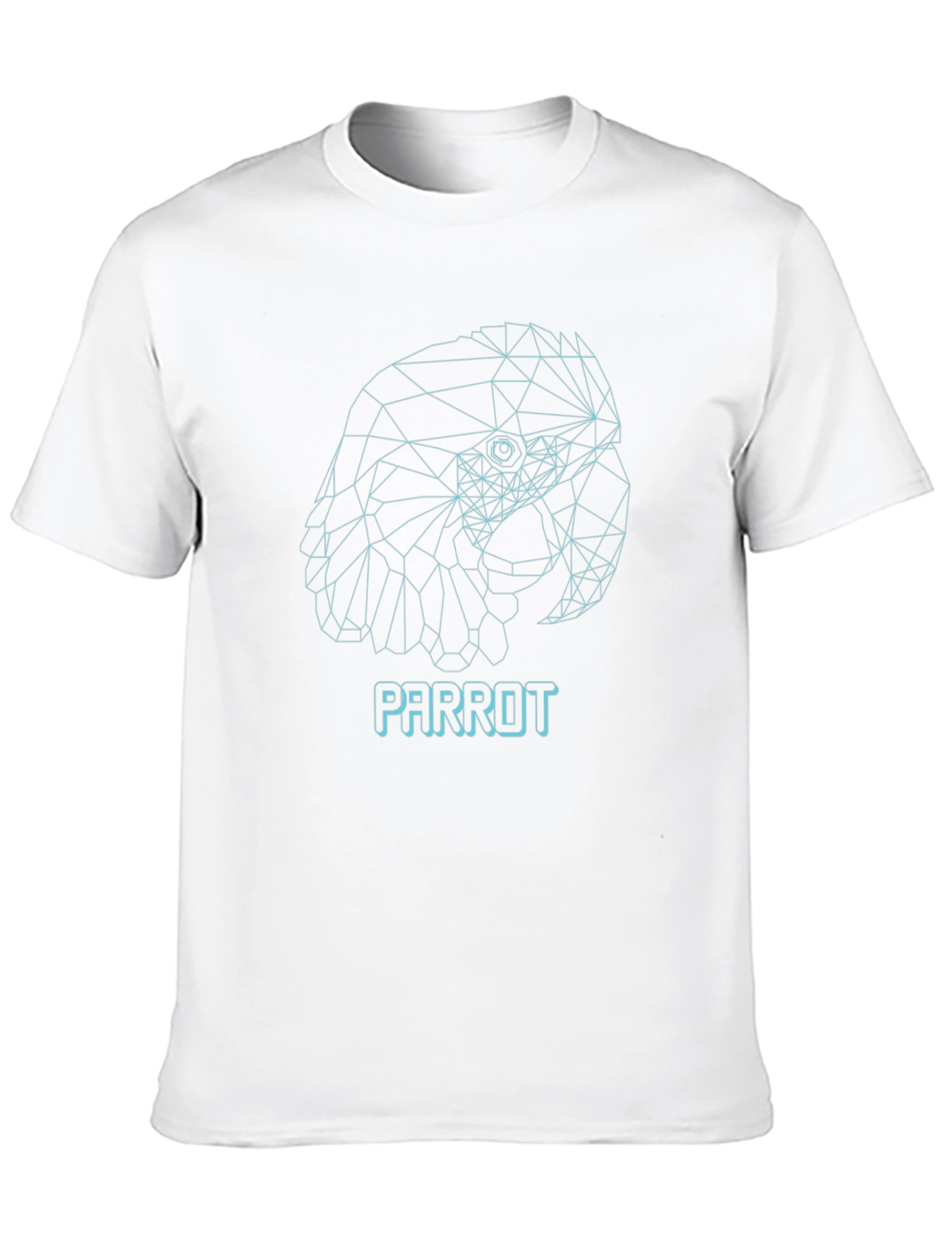 Geometric Parrot T-Shirt - Modern Minimalist Design