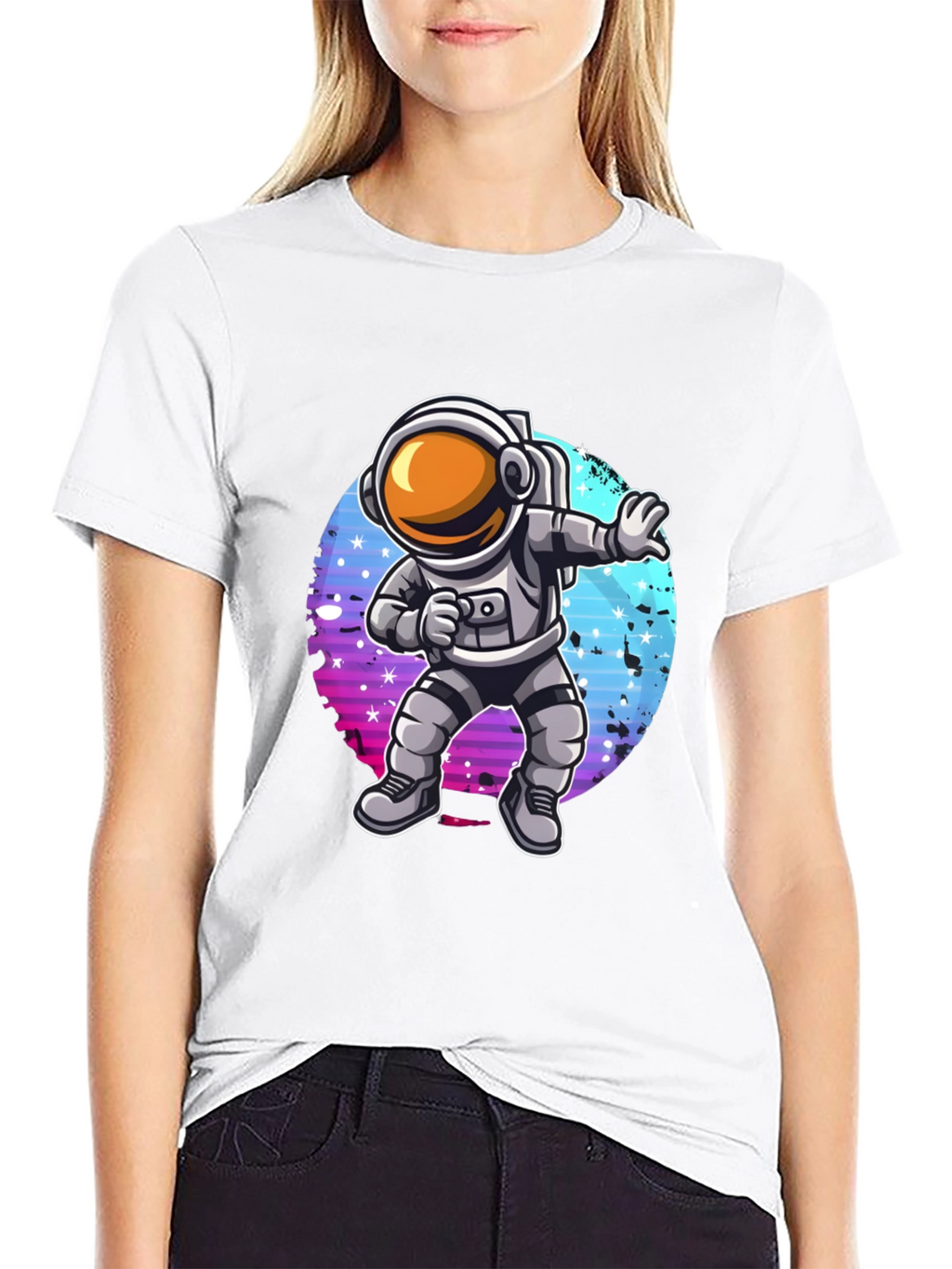 Dabbing Astronaut Graphic T-Shirt