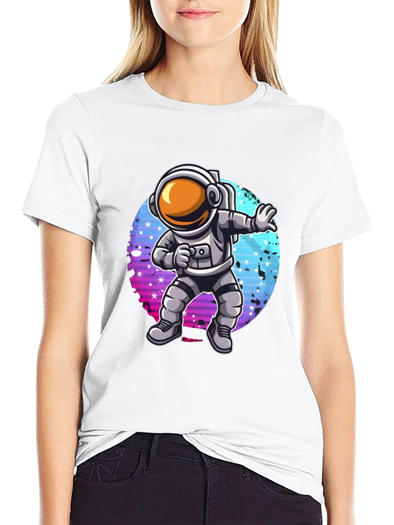 Dabbing Astronaut Graphic T-Shirt