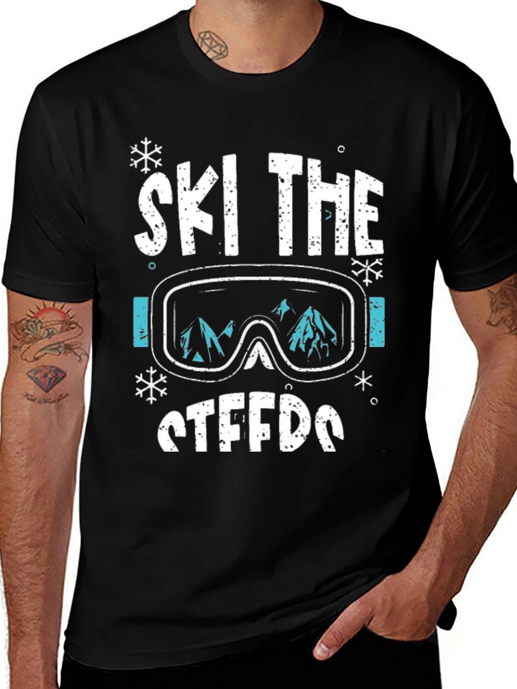 Ski The Steeds Graphic Tee - Black