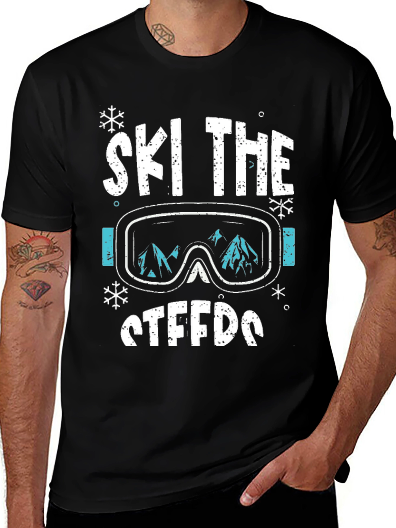 Ski The Steeds Graphic Tee - Black
