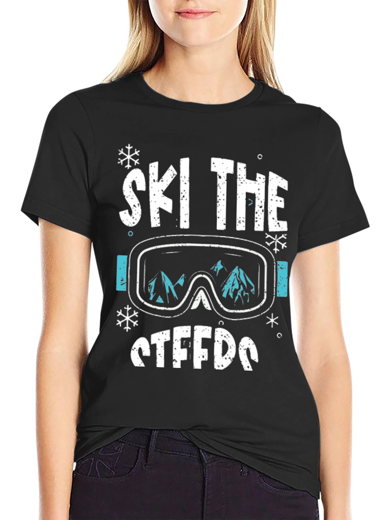 Ski The Steeds Graphic Tee - Black