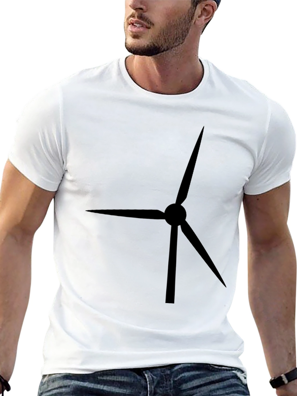 Wind Turbine Black T-Shirt