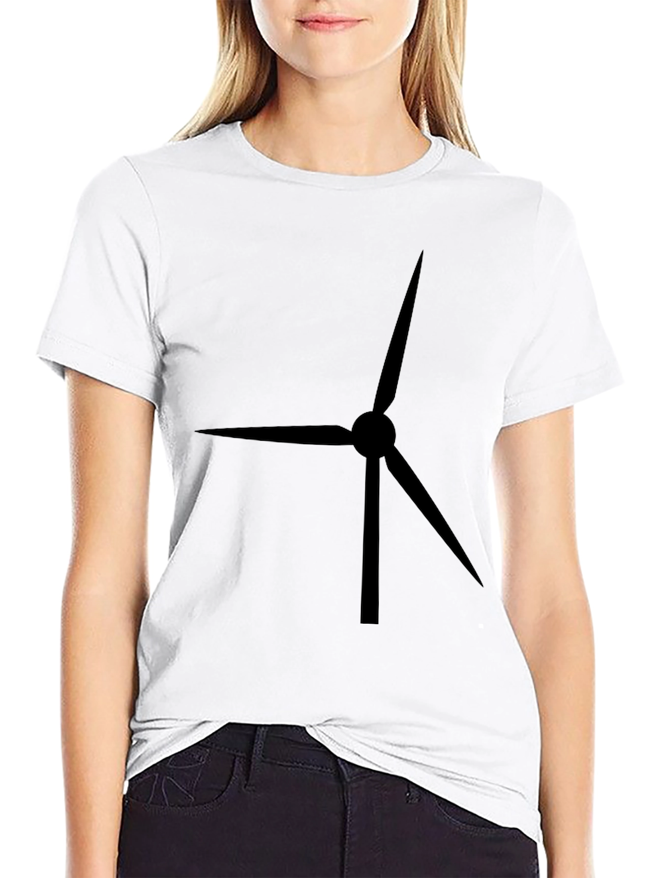 Wind Turbine Black T-Shirt