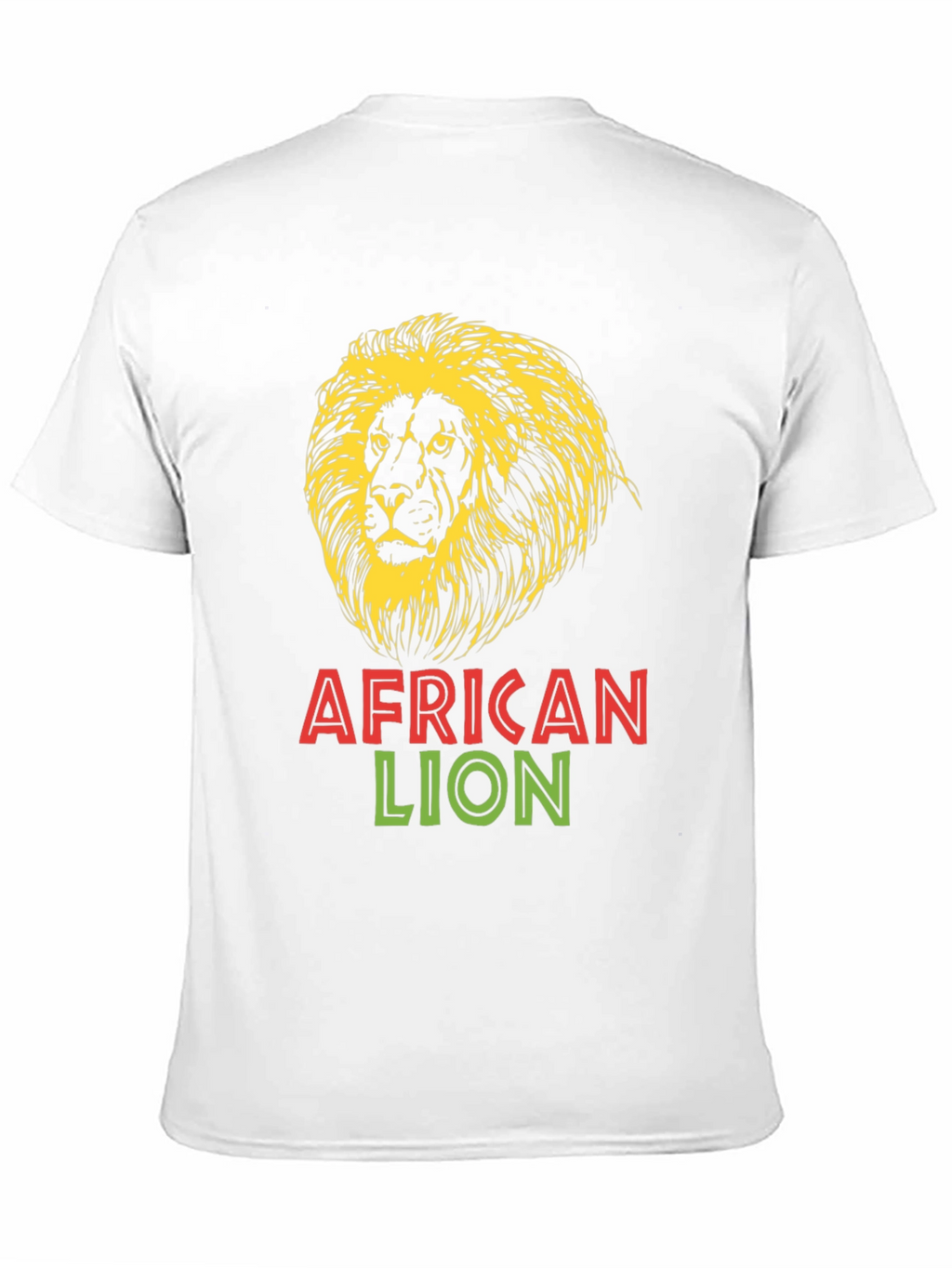 African Lion Graphic Tee - Bold Black T-Shirt