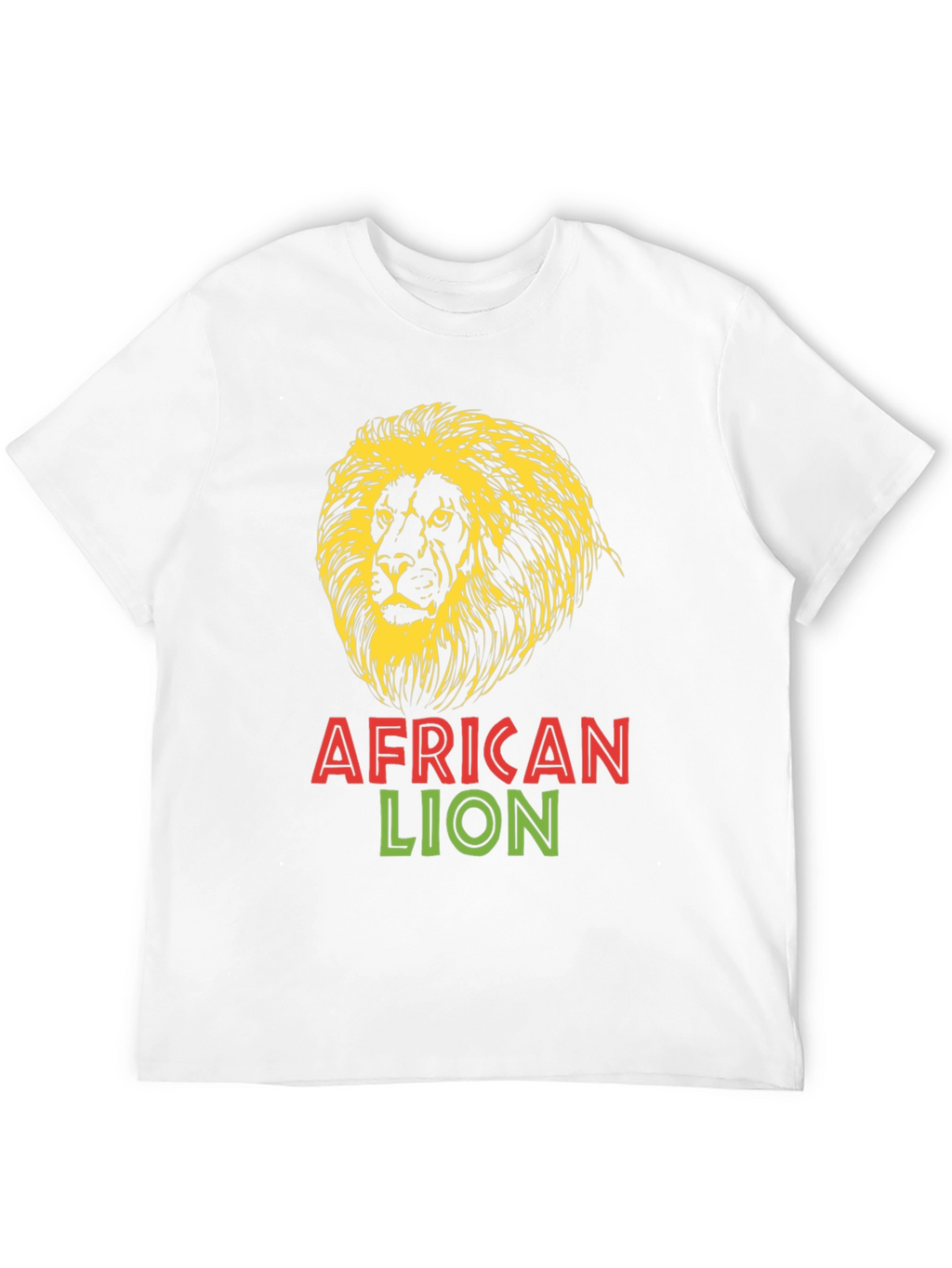 African Lion Graphic Tee - Bold Black T-Shirt