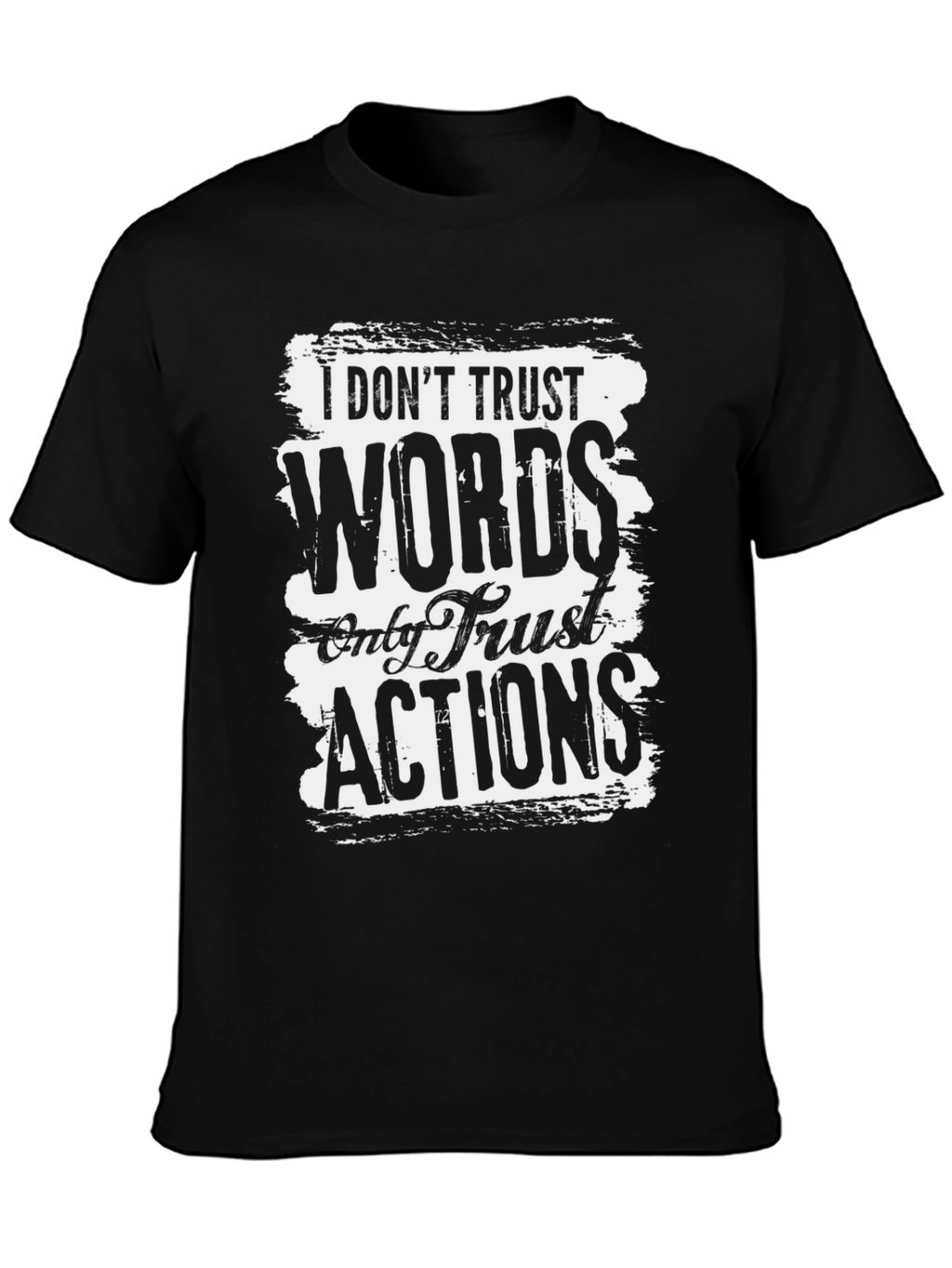 Trust Actions Black Graphic T-Shirt