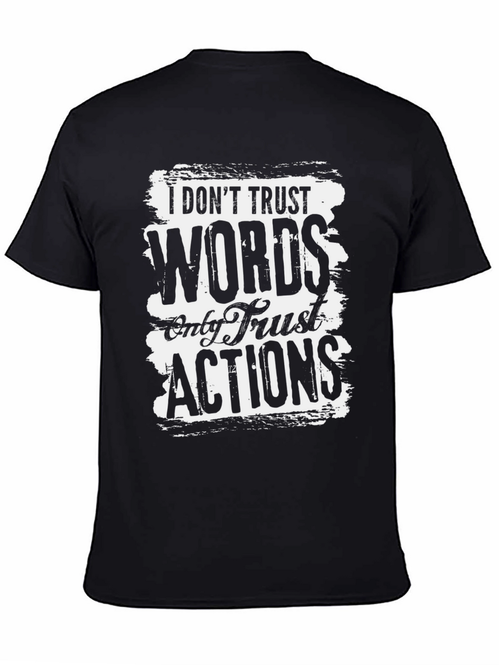 Trust Actions Black Graphic T-Shirt