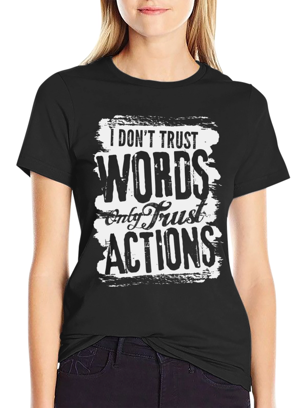 Trust Actions Black Graphic T-Shirt