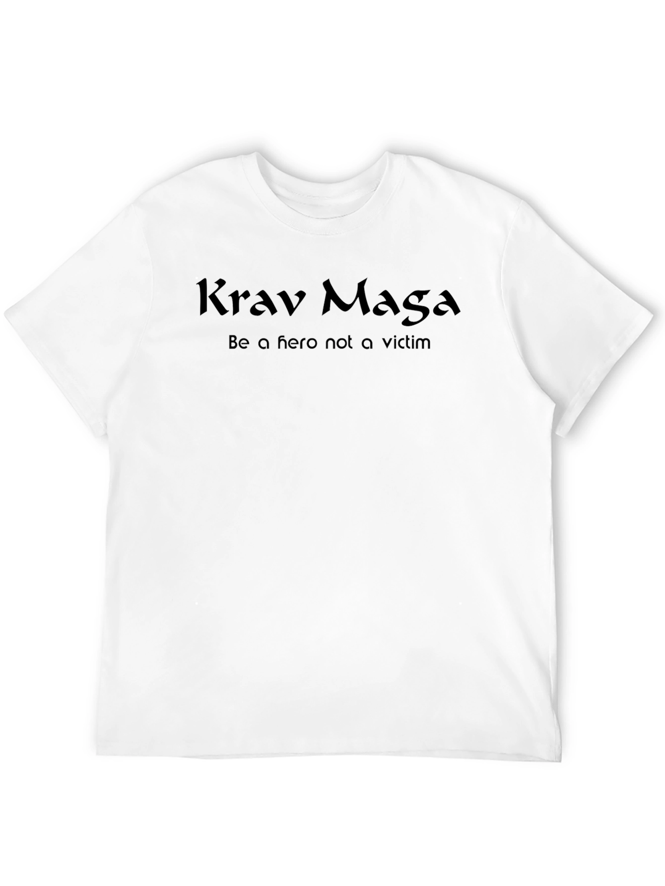 Krav Maga Black T-Shirt - Be a Hero Not a Victim