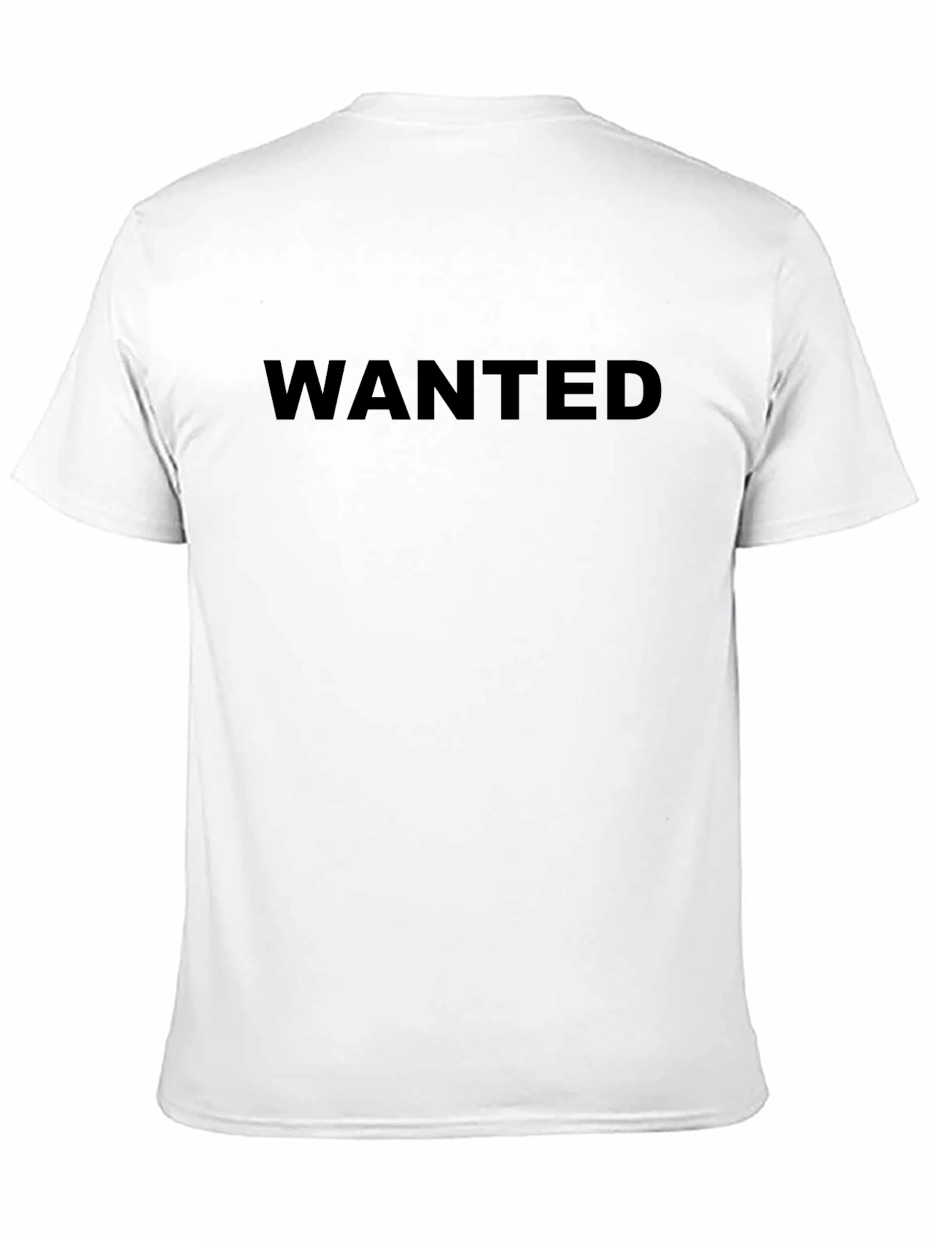 Mens Wanted Graphic T-Shirt - Classic Crew Neck Tee