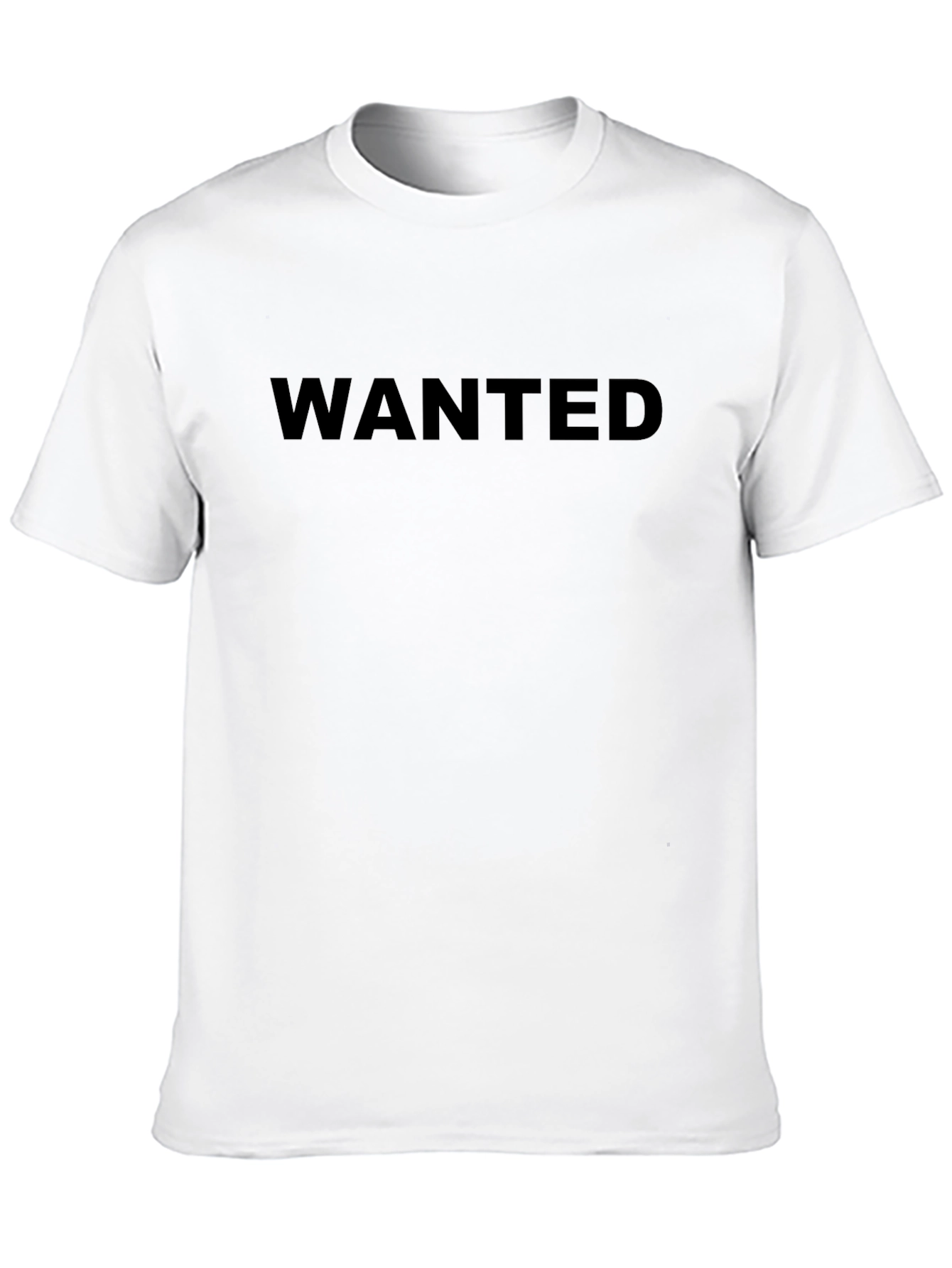 Mens Wanted Graphic T-Shirt - Classic Crew Neck Tee