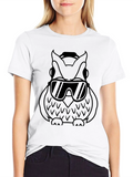 Cool Owl Graphic Tee - Stylish Black T-Shirt