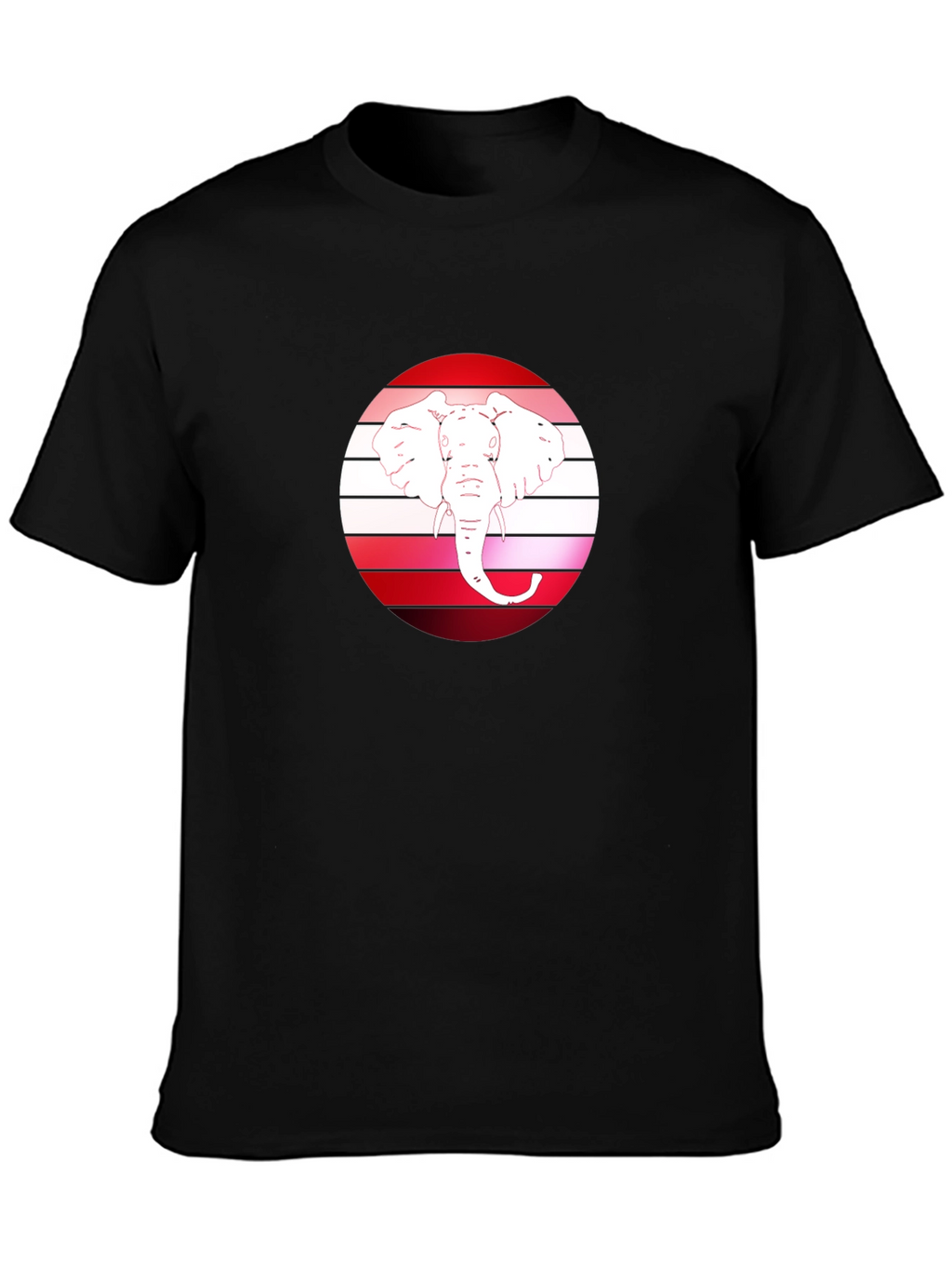 Elephant Graphic Tee - Stylish Mens Black T-Shirt