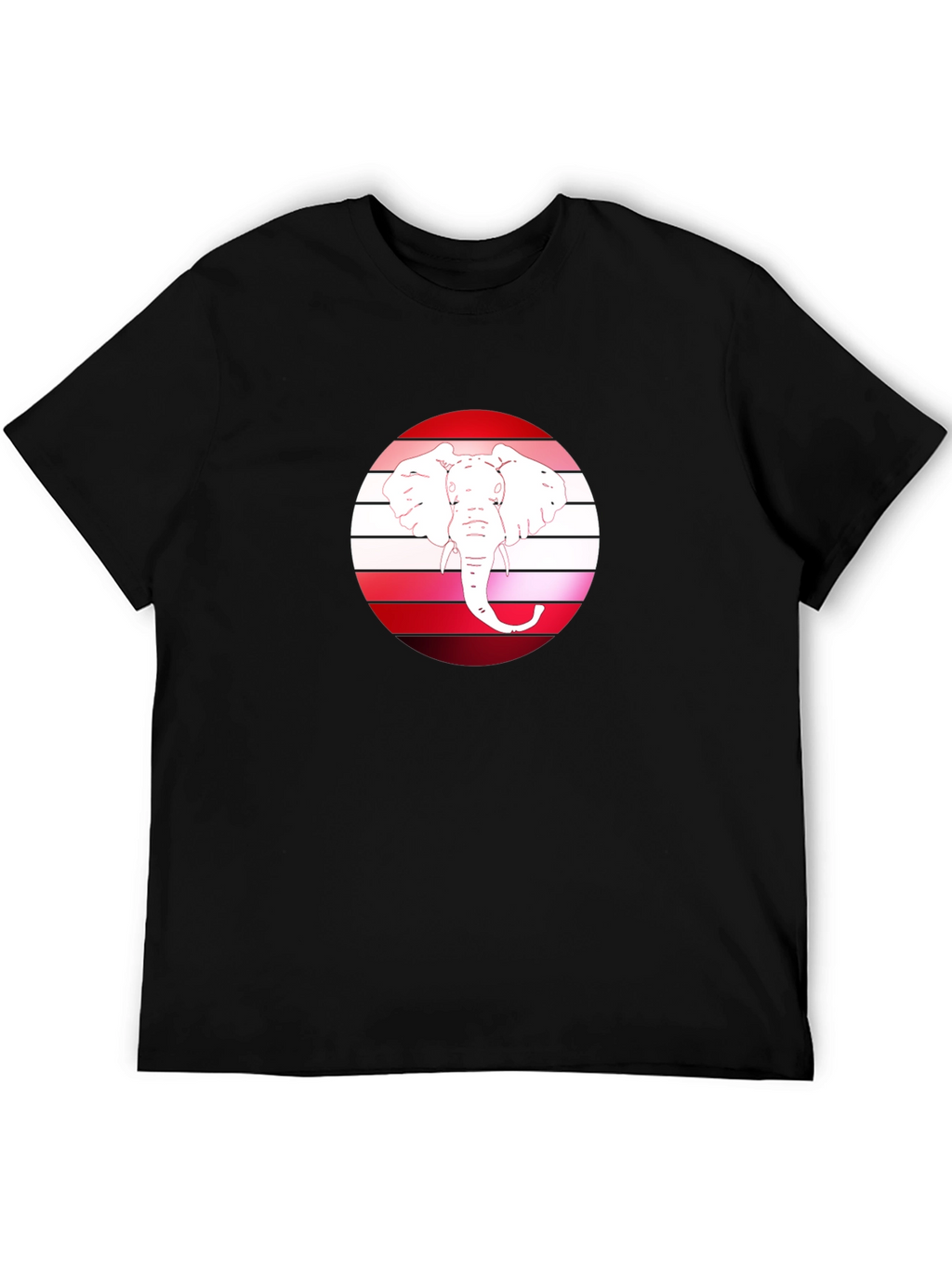 Elephant Graphic Tee - Stylish Mens Black T-Shirt