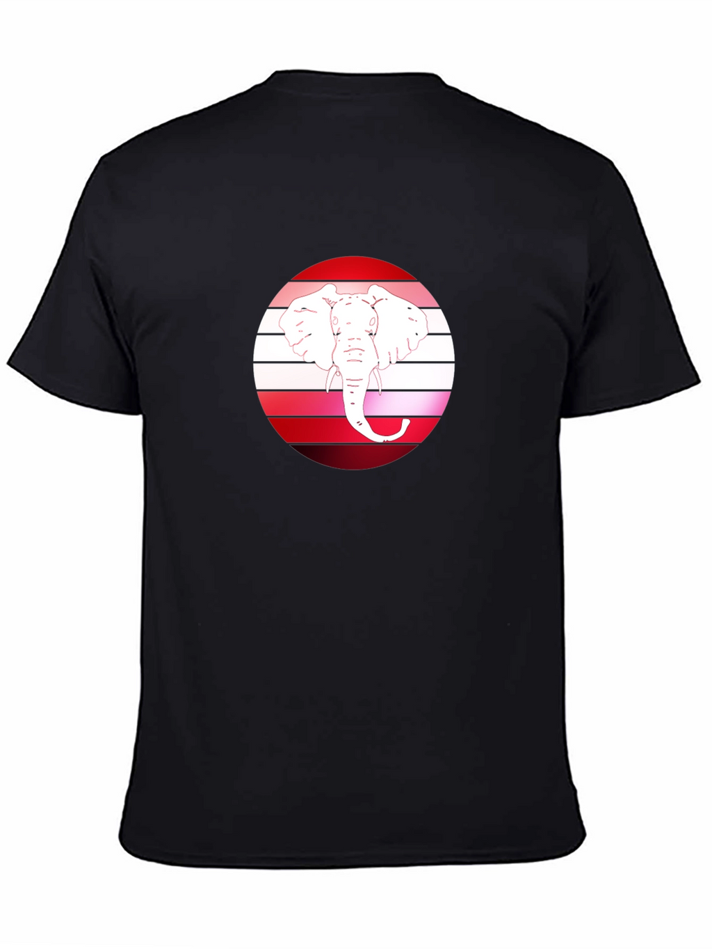 Elephant Graphic Tee - Stylish Mens Black T-Shirt