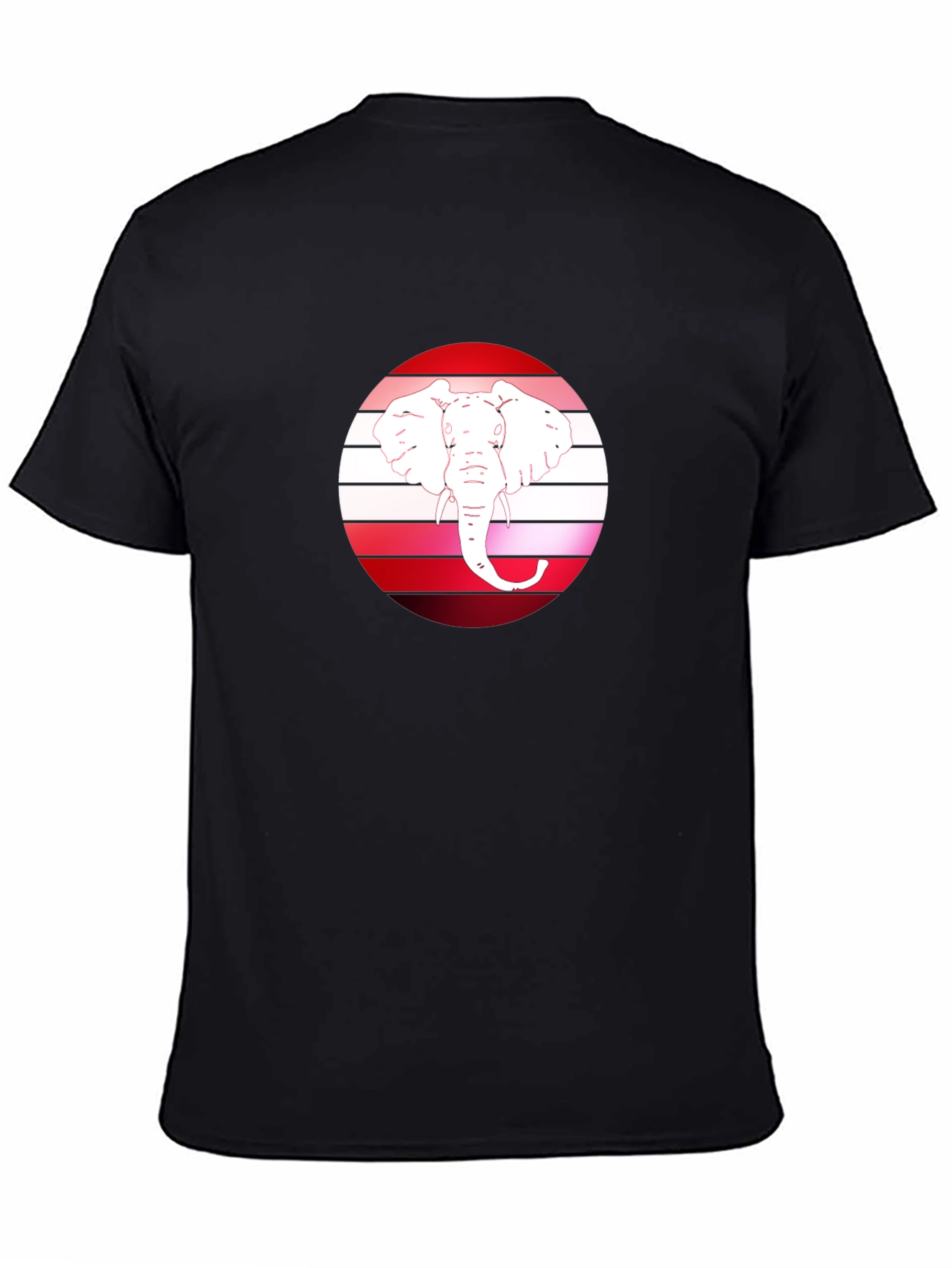 Elephant Graphic Tee - Stylish Mens Black T-Shirt