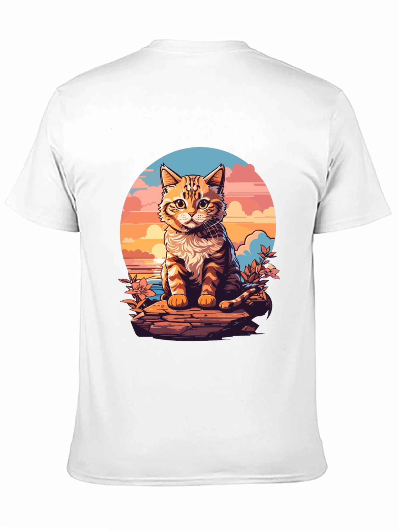 Sunset Cat Graphic Tee