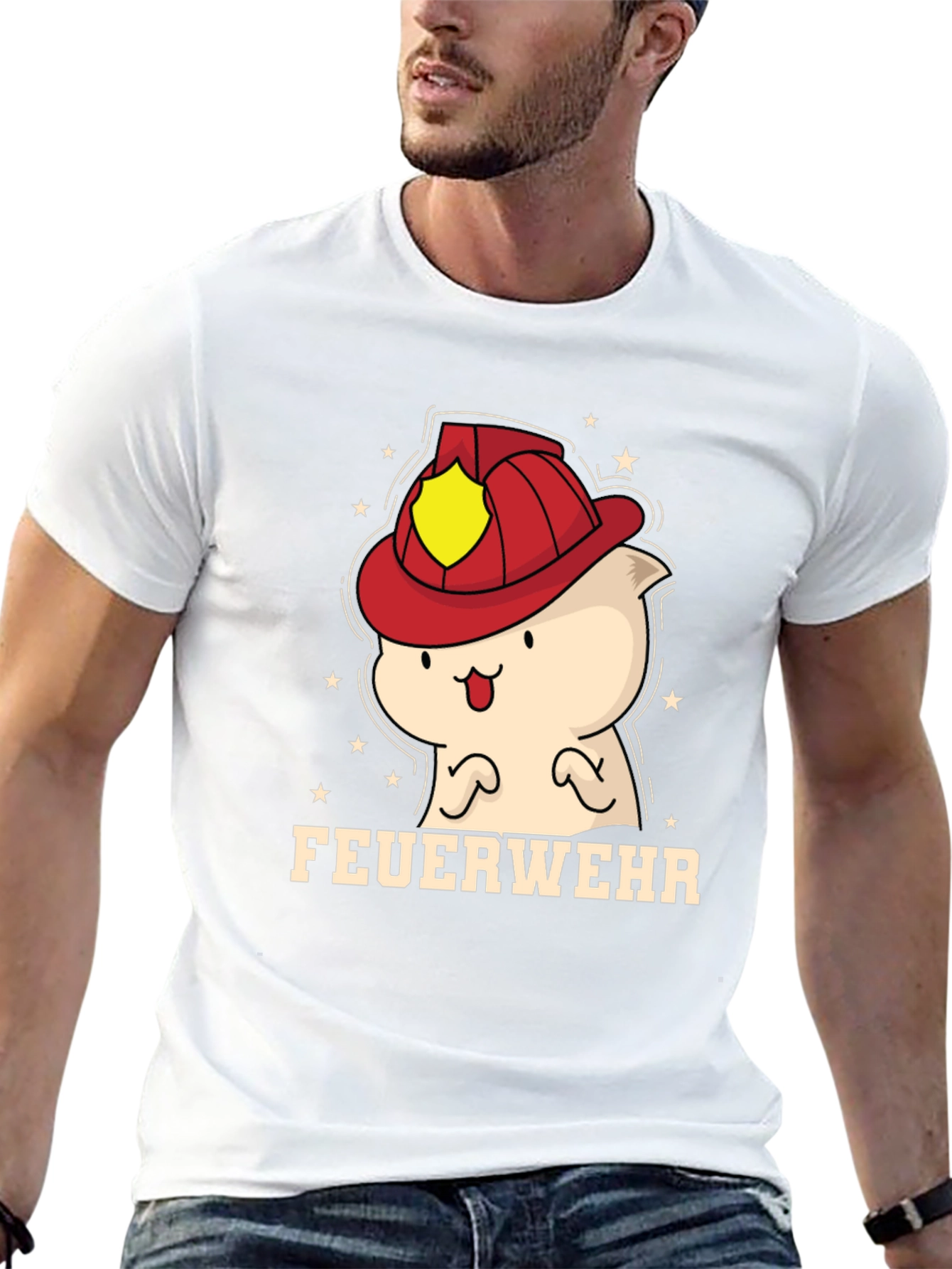 Cartoon Firefighter T-Shirt