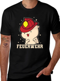 Cartoon Firefighter T-Shirt